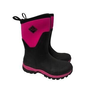 Muck Boots Women's Size 9 Arctic Sport II Mid Pink Black Fleece Lined Waterproof
